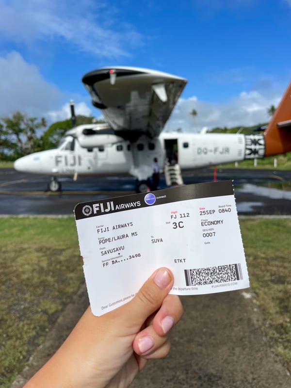 fiji airlines plane ticket