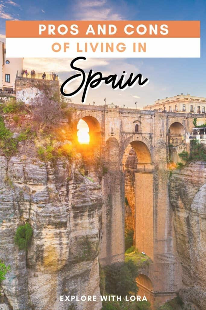 pros and cons of living in spain pin