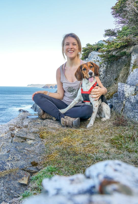 lora with a dog