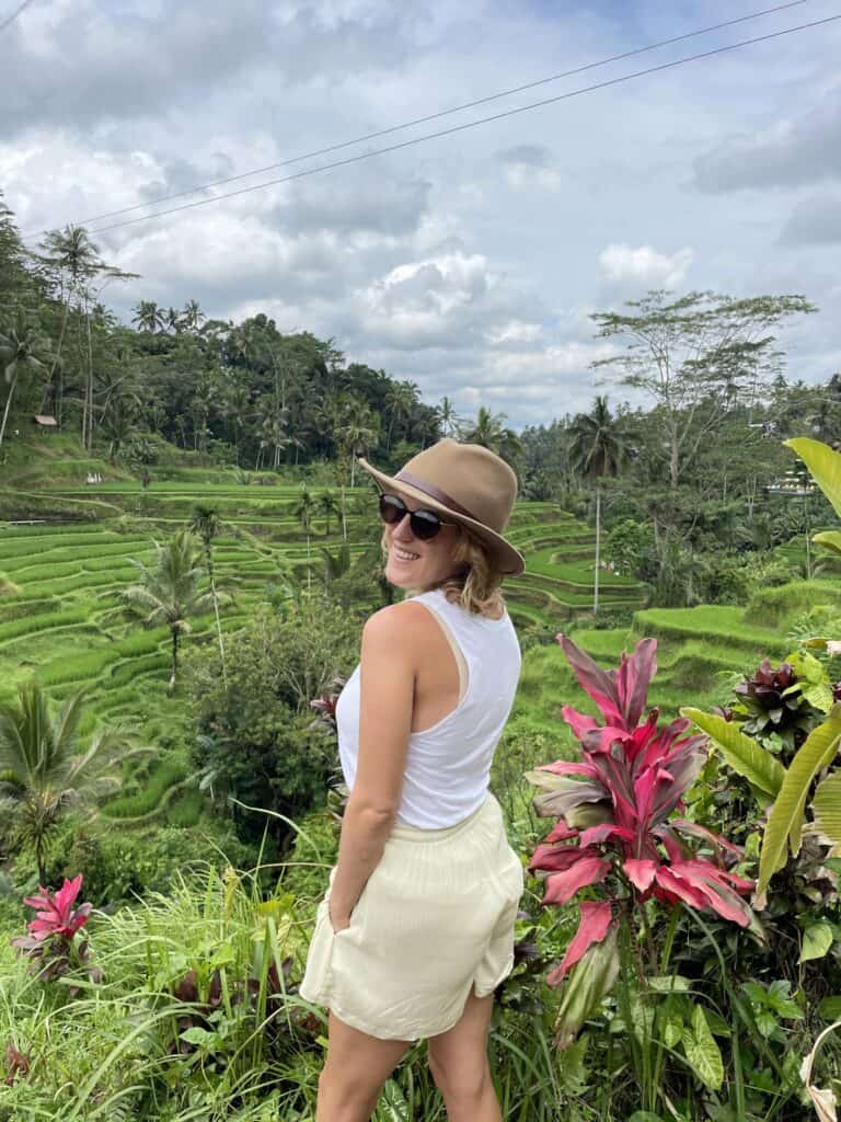 lora in rice fields in ubud