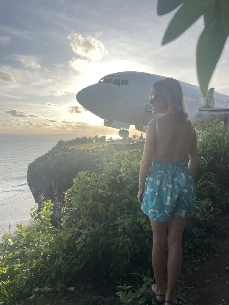 Lora by plane in uluwatu Bali