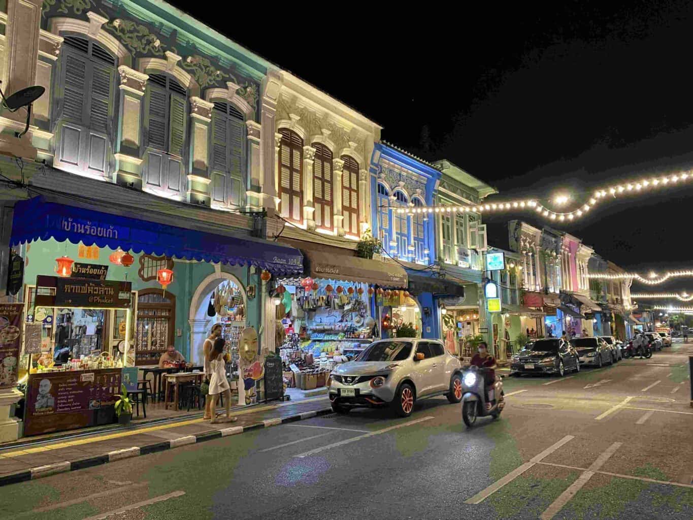 streets at night in Phuket