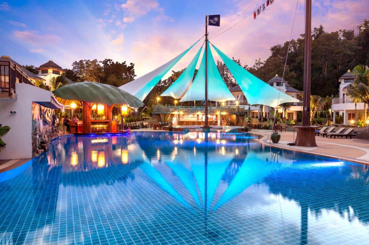 pool and bar area in krabi resort
