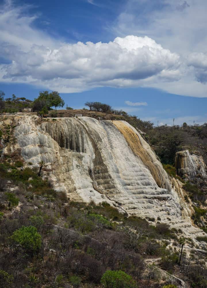 petrified waterfall in oaxaca