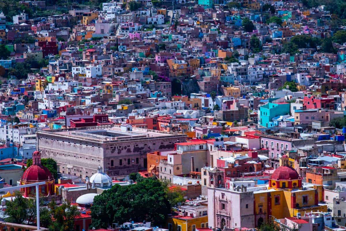 colorful houses in guanajuato city mexico