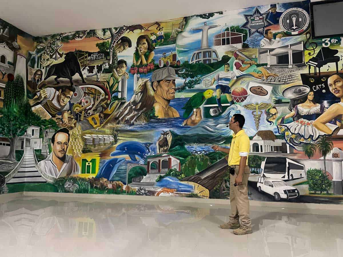 an art mural depicting the history of islas marias