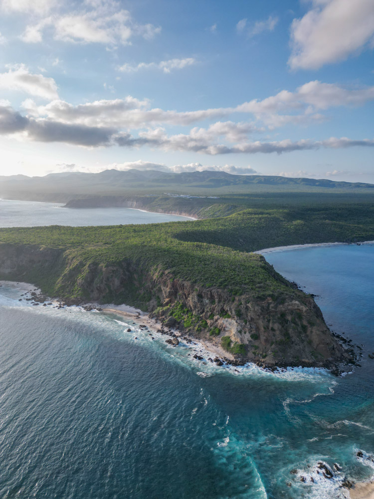 ocean cliffs surrounded by pacific ocean on islas marias